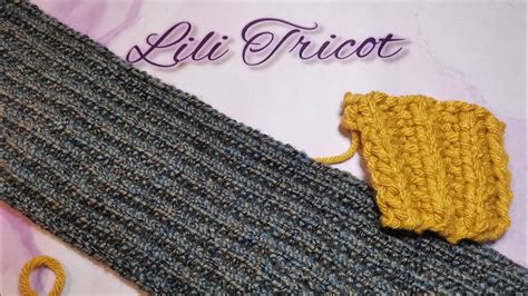 Tricot Point Fausse C Tes Anglaises Point R Versible Id Al Pour Une