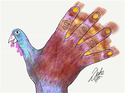 A Hand Becomes a Thanksgiving Hand Turkey, a deke.com article