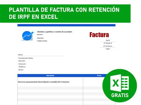 Plantilla de Factura con Retención de IRPF en Excel Hot Sex Picture