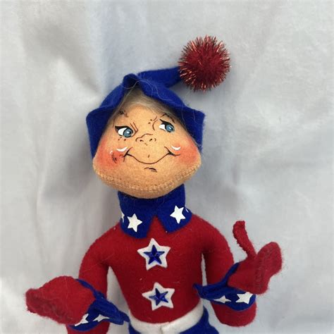 Annalee Patriotic Elf Doll 4th Of July Red White Blue Independence Day