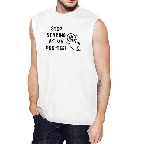 Stop Staring At My Boo Mens White T Shirt Halloween Matching Shirts