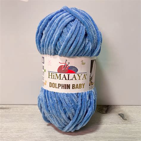 Плюшевая пряжа Himalaya Dolphin Baby голубая в интернет-магазине на ...