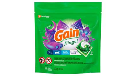 Gain Flings Moonlight Breeze Scent Liquid Laundry Detergent Pacs 16 Ct