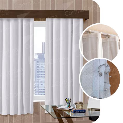 Cortina Blackout Corta Luz Plástico PVC p Trilho 2 00x1 60m Branco