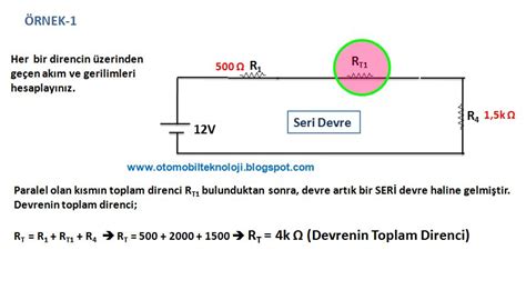 Seri Paralel ve Karışık Devrede Akım Gerilim Direnç Hesaplaması