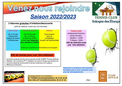 Tennis Saison La Marolle En Sologne