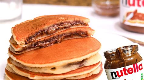 Tortitas Americanas Rellenas De Nutella Hot Cakes Pancakes YouTube