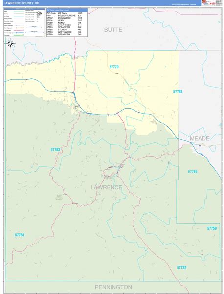 Maps Of Lawrence County South Dakota