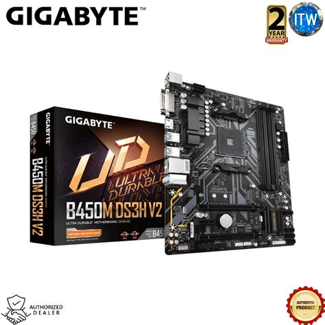 Gigabyte B450m Ds3h V2 Amd B450 Chipset Ultra Durable Micro Atx