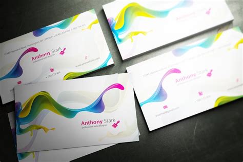 Painted Business Card Design - Design Template Place