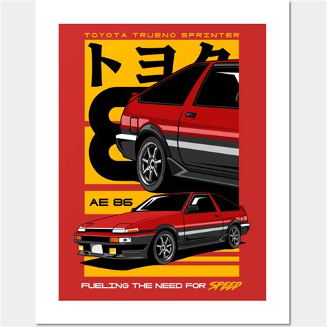 Toyota Trueno AE86 JDM Car Toyota Trueno Ae86 Jdm Car Posters And