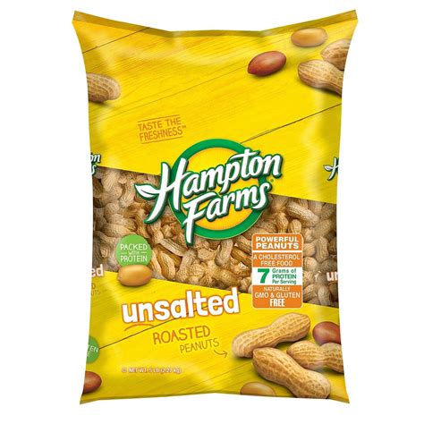 Hampton Farms Roasted Unsalted In Shell Whole Peanuts Bulk Lbs