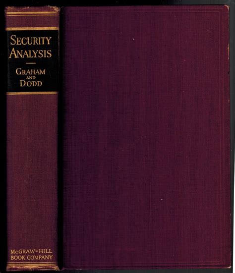 Security Analysis Principles And Technique By Graham Benjamin Dodd