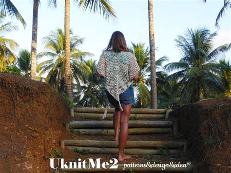 Beach Cover Up Crochet Pattern Summer Tutorial Crochet Shawl Vest Wrap Bikini Accessory