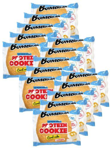 Протеиновое печенье без сахара Bombbar, 15x60г (Творожный кекс ...