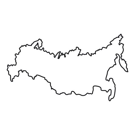 Russia map icon, outline style 14671649 Vector Art at Vecteezy