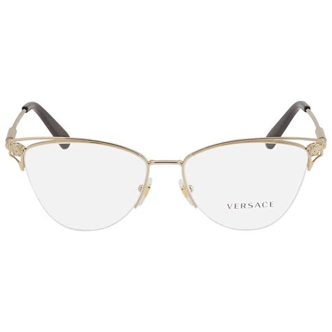 Versace VE 1280 1252 Pale Gold Metal Cat Eye Eyeglasses 55mm Walmart