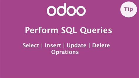 How To Perform Execute Sql Query In Odoo Database Queries Sql