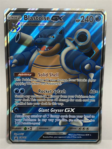 Blastoise Gx Sm Jumbo Black Star Promo Pokemon Card Values Mavin