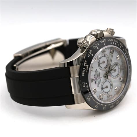 Rolex Ln Mop Cosmograph Daytona Diamond Dial Oysterflex White