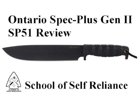 Ontario Spec Plus Gen II SP51 Knife Review YouTube