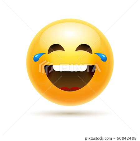 Lol Emoji Icon Smile Face Emoticon Joke Happy Stock Illustration