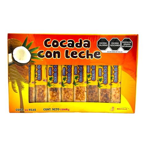 Dultitlax Cocada con Leche 12 20pzs Dulcerías H S Comercial