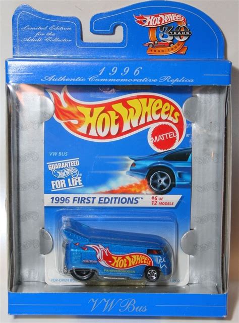 Hotwheels 30th Anniversary Authentic Commemorative Replica Vw Bus Hot