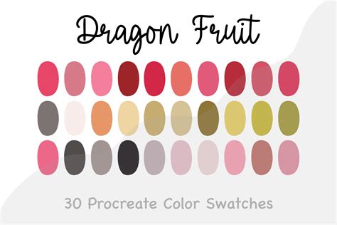 Dragon Fruit Procreate Color Palette Graphic By Picto Graphy