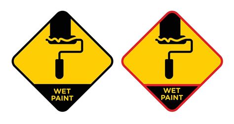 Wet paint sign 42122128 Vector Art at Vecteezy