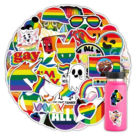 Gp1 สตกเกอร ลายกราฟฟต GAY LGBT Pride Parade สาหรบตดตกแตงตเยน สเกตบอรด PG1 60 ชน