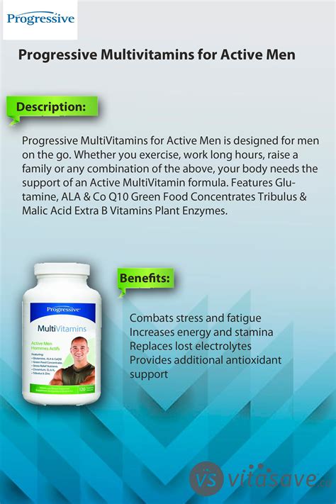 Progressive Multivitamins For Active Men Best Multivitamin For Men