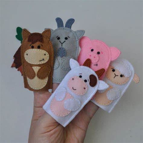 PDF Patterns: Finger Puppets Farm Animals. Easy Tutorials for Sewing ...