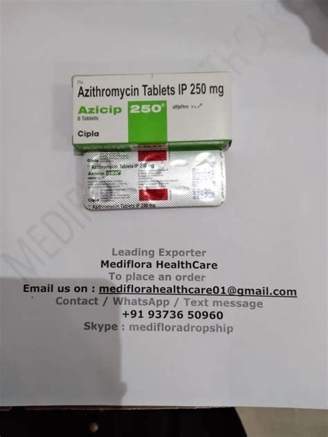 Azicip 250 Mg Azithromycin Tablets At Best Price In Nagpur By Mediflora