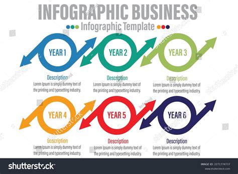 6 Steps Modern Timeline Diagram Planning Stock Vector (Royalty Free ...