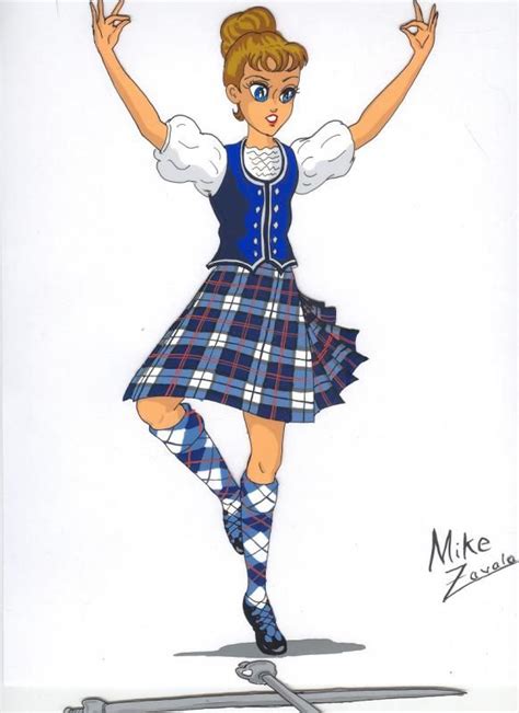 Highland Dancing Highland Dance Dancer Drawing Dancing Drawings