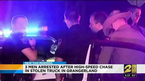 3 Men Arrested After High Speed Chase In Stolen Truck In Grangerland