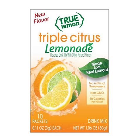 True Lemon Drink Mix - Triple Citrus Lemonade - Shop Mixes & flavor ...