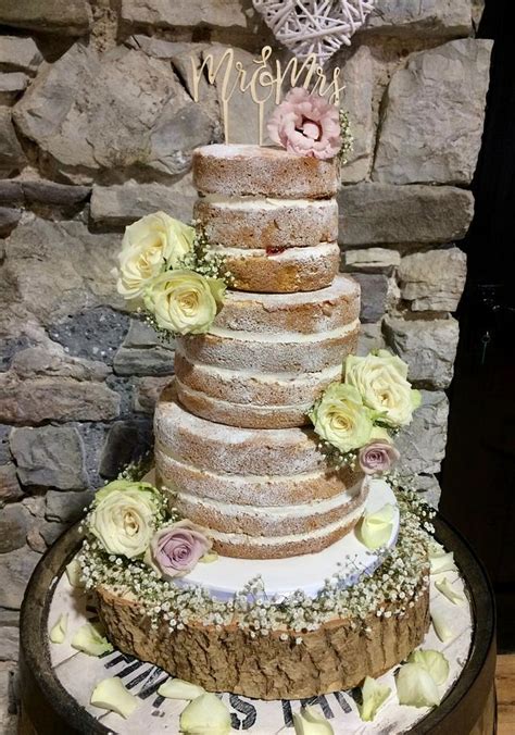 Rustic Naked Cake Cake By Tiersandtiaras Cakesdecor