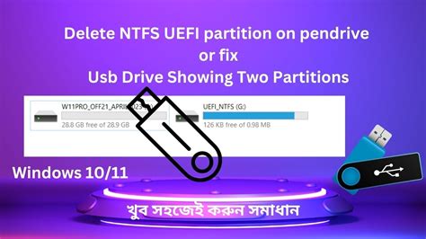 How To Fix Two Partition On Usb Drive Windows 11 Multiple Partitions On Pendrive Disk Delete