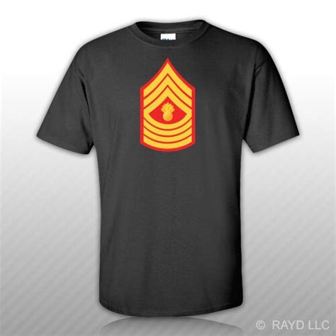 E Master Gunnery Sargento Insignia Camiseta Usmc Corpos Marinhos