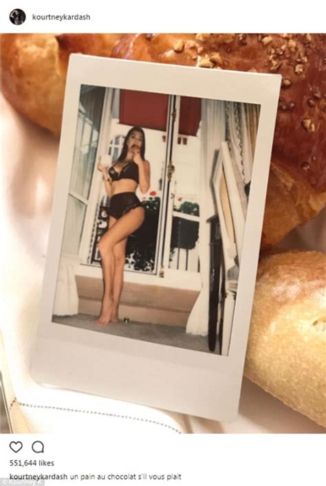 Kourtney Kardashian Shows Off Her Fit Figure In Lingerie Daily Mail