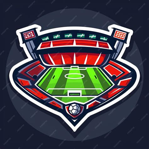 Premium Photo | Football stadium vector logo isolated on background