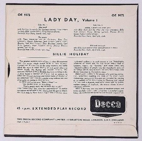 Yahoo Billie Holiday Lady Day Volume Uk Decca Bm