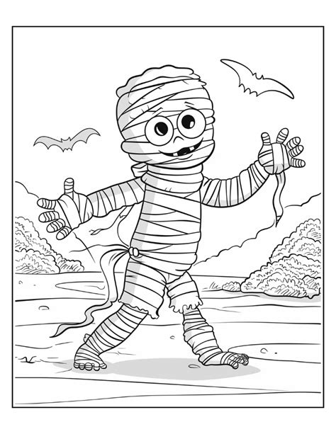 Free Mummy Coloring Pages For Halloween