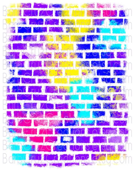 Digital Airbrush Brick Wall Background Graffiti Png Etsy In