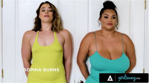 GIRLSWAY Lesbian Strangers Sophia Burns Ashlyn Peaks Hide Together From Weird Guy At Party