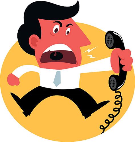 110 Angry Businessman Yelling Into A Corded Phone Stock Photos