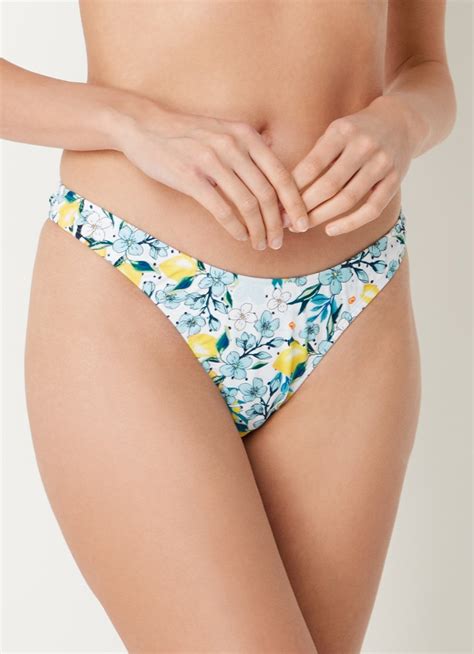 Blackbough Swim Misha Bikinislip Met Bloemenprint • Lichtblauw • De