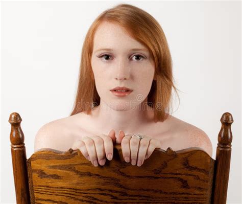 Redhead And Wooden Chair Stock Image Image Of Wooden 32666961